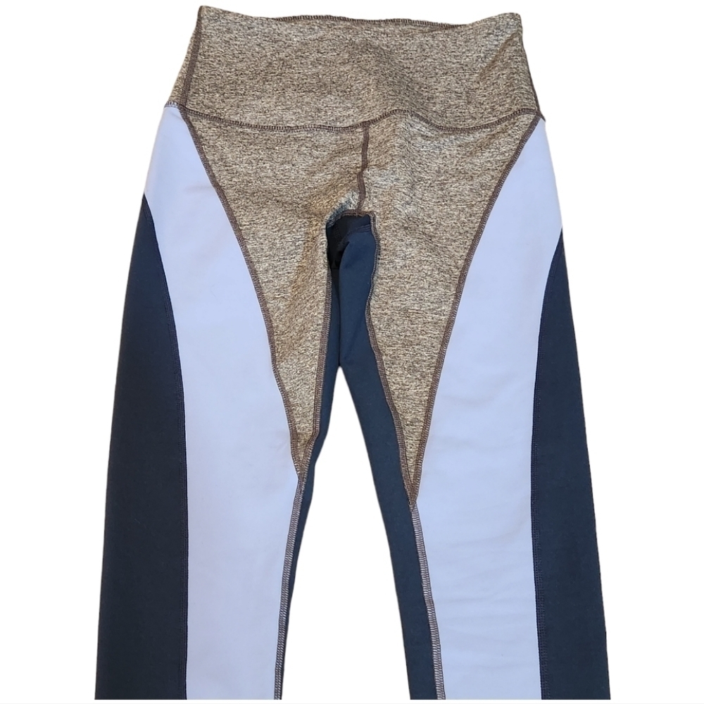 Zella NWOT Women's Colorblock Gray and Blue Workout Yoga Leggings, Small - Picture 4 of 12